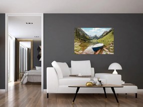 Obraz - Seealpsee, jazero Švajčiarska (90x60 cm)