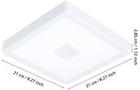 Eglo 900282 - LED Vonkajšie stropné svietidlo IPHIAS LED/17W/230V IP44 biela