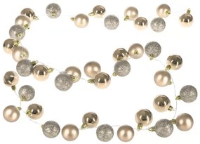 Vianočná svetelná reťaz s bankami 2m zlatá