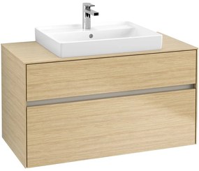 VILLEROY &amp; BOCH Collaro závesná skrinka pod umývadlo na dosku (umývadlo v strede), 2 zásuvky, 1000 x 500 x 548 mm, Nordic Oak, C01900VJ