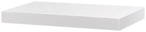 Polička nástěnná 40 cm, MDF, barva bílý mat, baleno v ochranné fólii