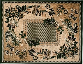 TA Koberec 7192C TMAVO BÉŽOVÁ ATLAS PP ZELENÁ Rozmer: 60x100 cm