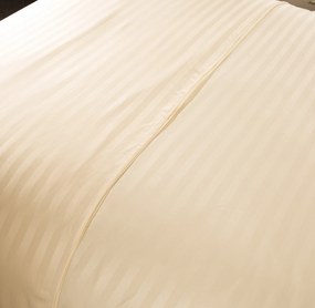 Hotelové obliečky z mikrovlákna JASMINE šampanské - prúžok 2 cm, hotelové vrecko Rozmer obliečky: 70 x 90 cm | 140 x 200 cm