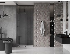 Mexen Velar, posuvné dvere do otvoru 110x200 cm, 8mm číre sklo, grafitová matná, 871-110-000-01-66