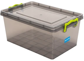Plastový úložný box 5 l, sivá