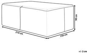 Poťah zahradného nábytku HALDI (210 cm) (nylon) (sivá). Vlastná spoľahlivá doprava až k Vám domov. 1019639