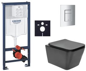 Závesný wc set do ľahkých stien / predstenová montáž SAT Infinitio SIKOGRSIN12BSCP00