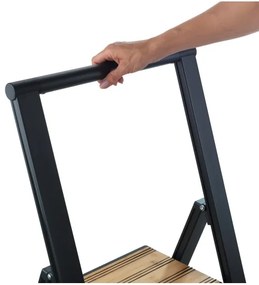 WENKO 50482100 - Schodíky ALU-DESIGN 44x101 cm čierne