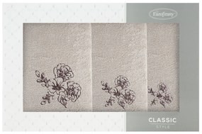 FROTÉ UTERÁK MELANI SADA 1KS 30X50 CM, 1KS 50X90 CM, 1KS 70X140 CM BÉŽOVÁ