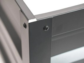 Vyvýšený záhon LEGI 0,65 × 2 m, pozinkovaný oceľový rám, výška 40 cm, antracit