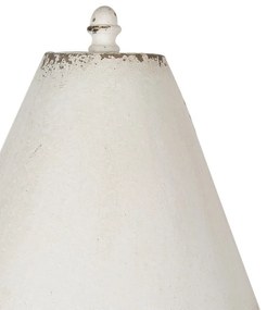 Biela kovová retro stolná lampa Ø26