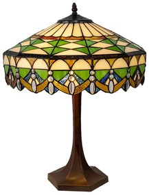 Stolná lampa Tiffany Kayleigh - Ø 41 * 57 cm E27 / max 2 * 60W