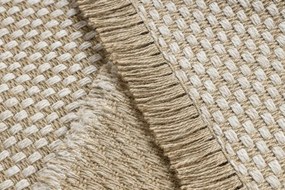 Koberec JUTE 3731 so strapcami, krémový / béžový