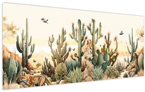 Obraz - Púšť, aquarel (120x50 cm)