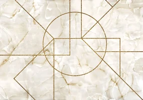Fototapeta - Geometrický motív na mramoru (152,5x104 cm)