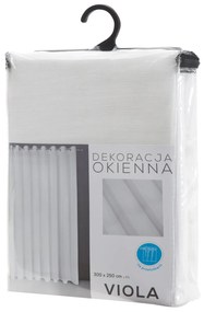 ZÁCLONA NA KRÚŽKOCH VIOLA 300X250 CM BIELA