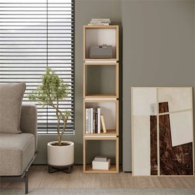 Knižnica Houseland Lofty 4 dub safírový/biely