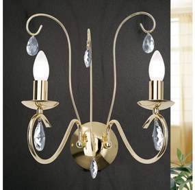 Orion WA 2-1093/2 - Krištáľové nást. svietidlo ALESSIA 2xE14/40W/230V zlatá