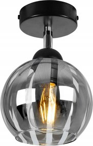 Bodové svietidlo Eliza, 1x sklenené tienidlo so vzorom