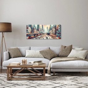 Obraz - Život veľkomesta (120x50 cm)