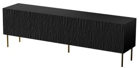 TV skrinka Jungle 190 cm čierna/zlatá