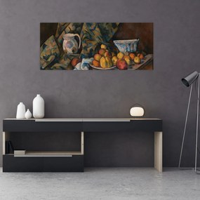 Obraz - Paul Cézanne, Still Life with Apples and Peaches, reprodukcia (120x50 cm)