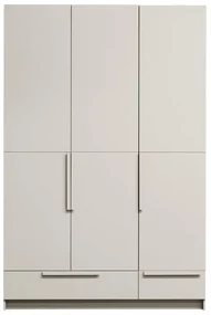 Krémovobiela modulárna skriňa z borovicového dreva 142x215 cm Pure – WOOOD
