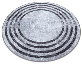 Kusový koberec Ajan šedočierný kruh 160cm