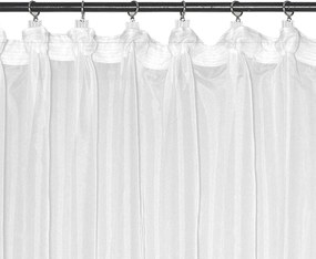 Voálová záclona s riasiacou páskou MARION 160x290 cm - biela