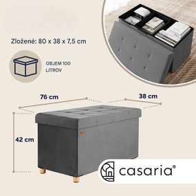 InternetovaZahrada Úložná lavica 76x38x42 cm - antracit