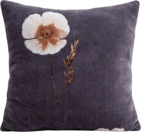 Obojstranná obliečka na vankúšik DUO SENSE ARVENA 45x45 cm mikroplyš/flanel, tmavo sivá