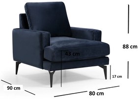 Kreslo Papira Navy Blue