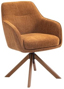 Oranžové čalúnené jedálenské kreslá v súprave 2 ks Avola – Unique Furniture