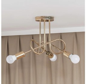 Prisadený luster OXFORD 3xE27/15W/230V zlatý