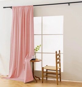 Záves OXFORD LIGHT 140x250 cm, ružový Zavesenie: Kovové krúžky