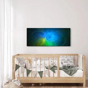 Obraz modrej abstrakcie (120x50 cm)