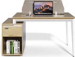 Kancelárska zostava pre 2 osoby Houseland Profit Max 04 1412 dub/biela