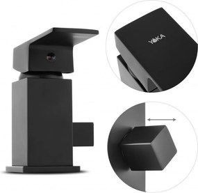 Erga Trio, 3-otvorová vaňová batéria, čierna matná, ERG-YKA-BW.TRIO-BLK
