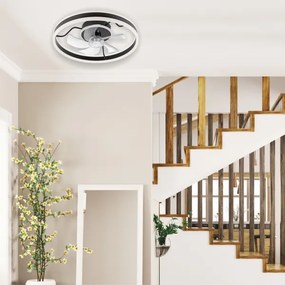 LED Stropné svietidlo s ventilátorom APOLLO LED/38W/230V čierna + DO