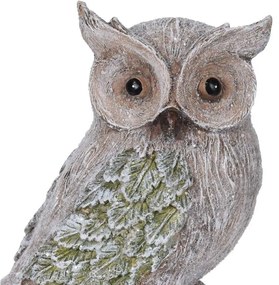 Záhradná figúrka z polyresínu Owl, 18 cm, viacfarebná