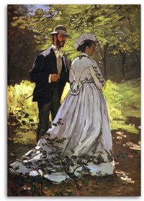 Obraz na plátně REPRODUKCE Bazille a Camille C. Monet, - 70x100 cm