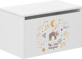 Wooden Toys KONTAJNER NA HRAČKY S MOTÍVOM MAČKY