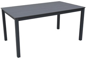 Záhradný ratanový stôl CALVIN 150x90 cm (sivá)