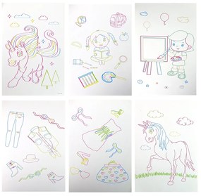 LEAN TOYS 3D Svietiaca tabuľa – modrá