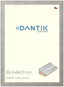 DANTIK rám na obraz 59,4x84 | ANDRÉ velká stříbrná (Plexi Čiré)