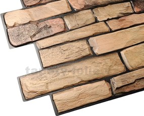 Obkladové panely 3D PVC TP10006921, cena za kus, rozmer 980 x 498 mm, kameň prírodný, GRACE