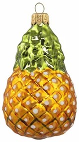Sklenená ozdoba žltý ananás