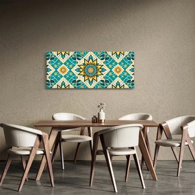 Obraz - Tyrkysový vzor (120x50 cm)