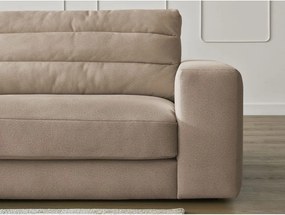 Taupe zamatová rohová pohovka (ľavý roh/s leňoškou) Sierra – Bobochic Paris