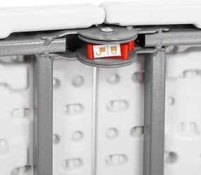 SPRINGOS Cateringová súprava, turistický stôl 240 cm so 8 stoličkami, skladacia biela súprava